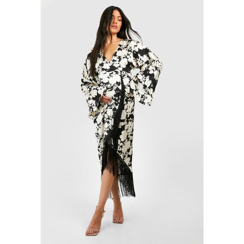 Maternité - Robe De Grossesse Portefeuille Fleurie - 40 - boohoo - Modalova