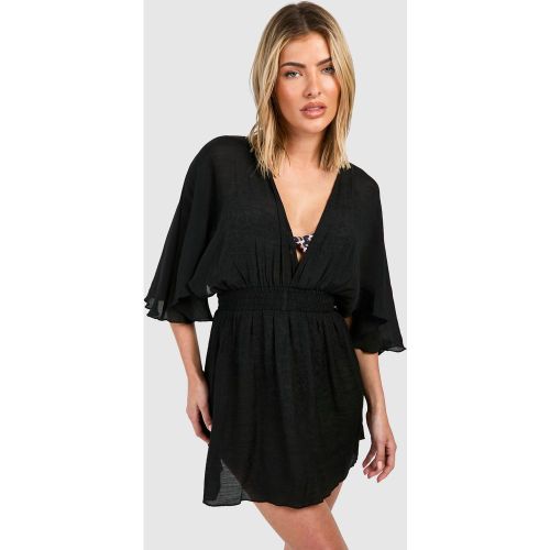 Robe De Plage Effet Lin - S - boohoo - Modalova