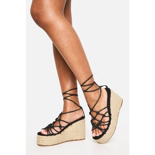 Chaussures Compensées Mi-Longues Nouées - 38 - boohoo - Modalova