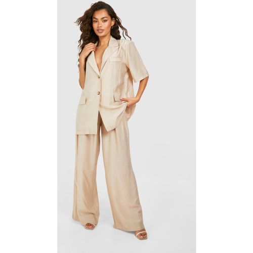 Pantalon De Costume Large Texturé - 38 - boohoo - Modalova