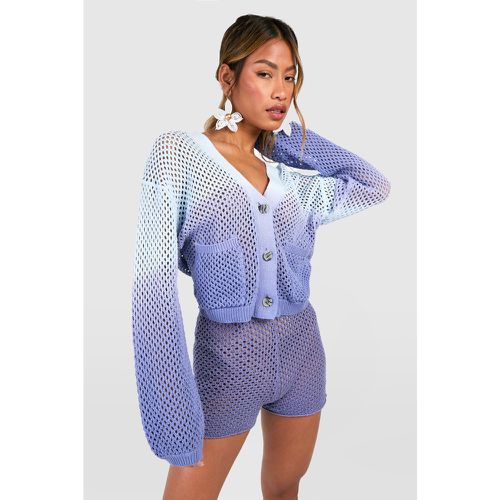 Ensemble En Crochet Avec Gilet Et Short - L - boohoo - Modalova