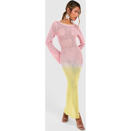 Robe Longue Côtelée En Crochet - M - boohoo - Modalova