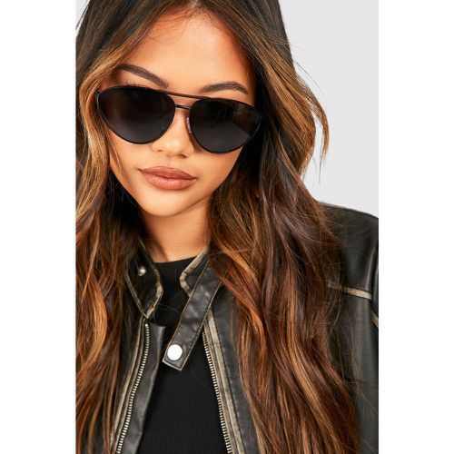 Lunettes De Soleil Aviateur Teintées - boohoo - Modalova