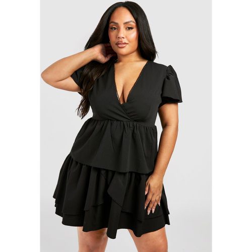 Grande Taille - Robe Patineuse À Volants - 50 - boohoo - Modalova