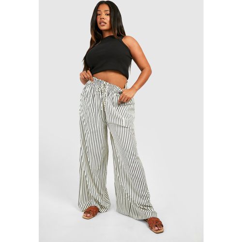 Grande Taille - Pantalon Large À Rayures - 54 - boohoo - Modalova