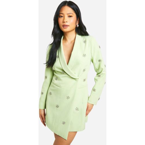 Petite" - Robe Blazer À Ornements Strassés - 32 - boohoo - Modalova