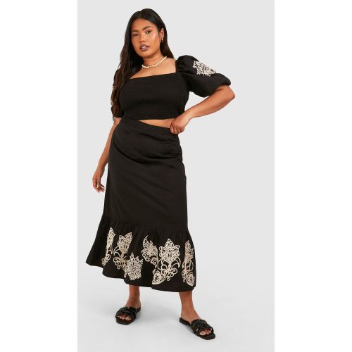 Grande Taille - Jupe Mi-Longue À Broderie - 44 - boohoo - Modalova