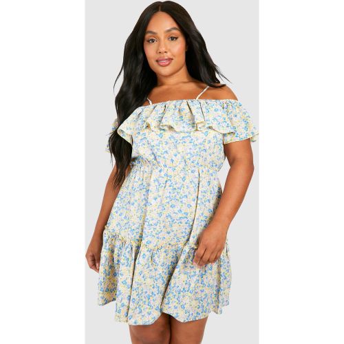 Grande Taille - Robe Patineuse À Épaules Dénudées - 44 - boohoo - Modalova