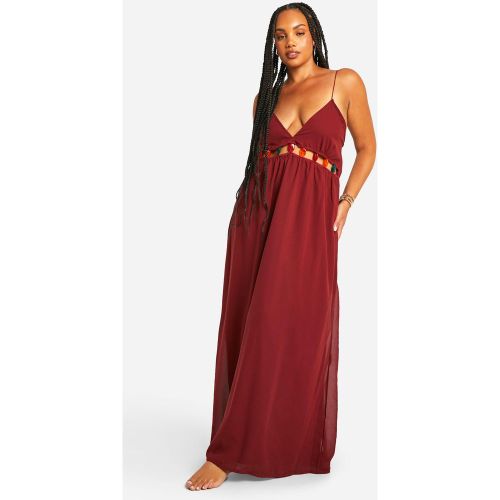 Grande Taille - Robe De Plage Longue Perlée - 44 - boohoo - Modalova