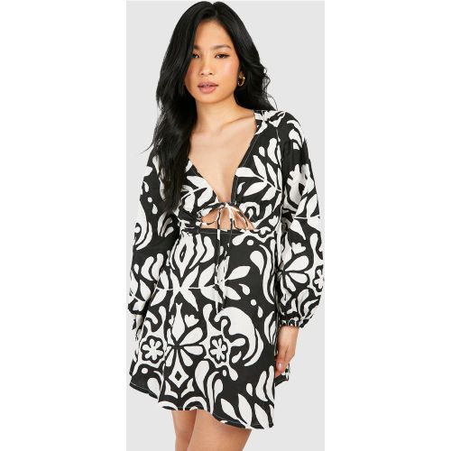 Petite" - Robe Courte Imprimé - 34 - boohoo - Modalova