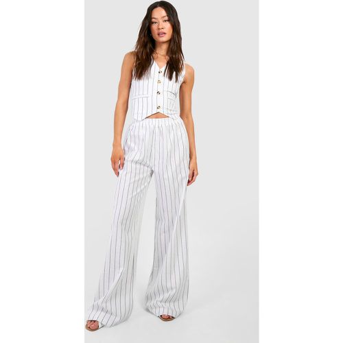 Tall" - Pantalon Large À Rayures Fines - 40 - boohoo - Modalova