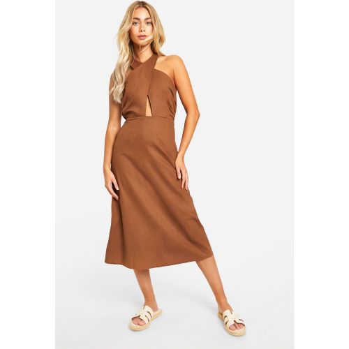 Robe Mi-Longue À Bretelles Croisées - 36 - boohoo - Modalova