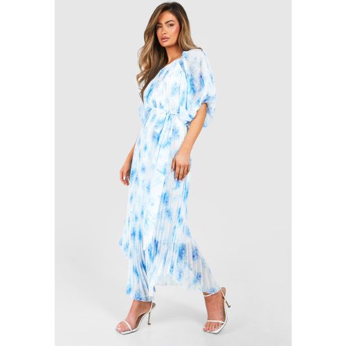 Robe Mi-Longue Fleurie À Manches Bouffantes - 42 - boohoo - Modalova