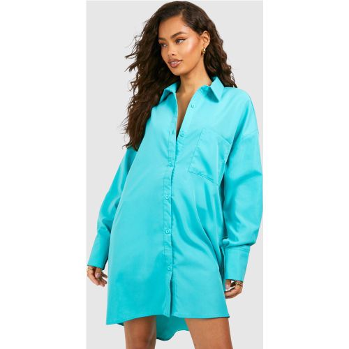 Robe Chemise Oversize En Popeline - 36 - boohoo - Modalova