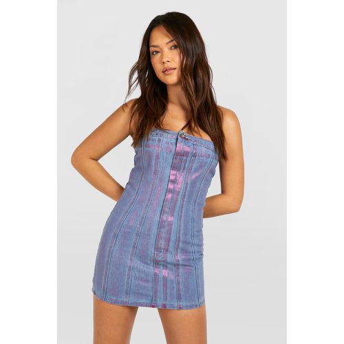 Robe Courte En Jean Mé"Tall"isé - 38 - boohoo - Modalova