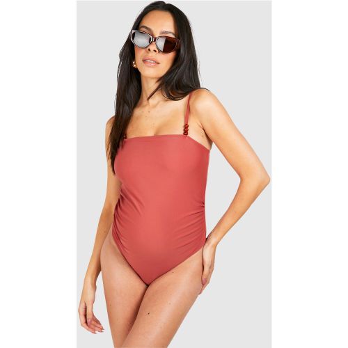 Maternité - Maillot De Bain De Grossesse Une Pièce À Perle - 36 - boohoo - Modalova