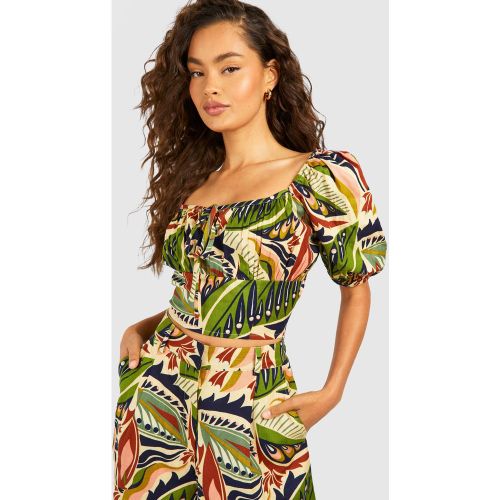 Crop Top À Imprimé Bohème - 34 - boohoo - Modalova