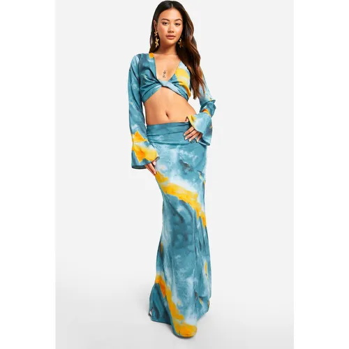 Jupe Longue Tie Dye - 40 - boohoo - Modalova