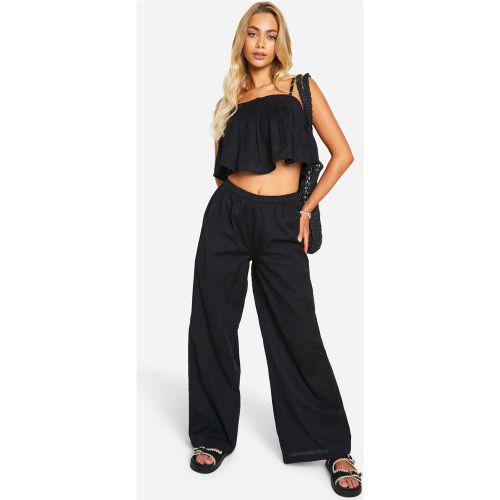 Pantalon Large En Lin - 34 - boohoo - Modalova