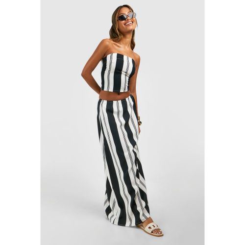 Ensemble Avec Bandeau Rayé Et Jupe Longue Fendue - 34 - boohoo - Modalova