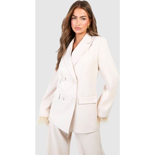 Blazer Oversize À Plumes - 34 - boohoo - Modalova