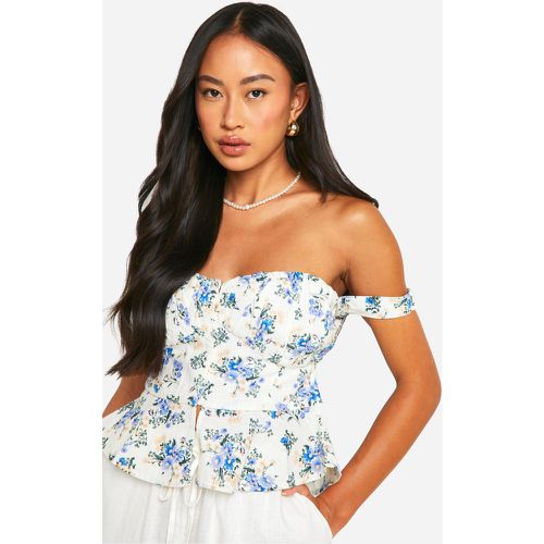 Top Style Corset À Imprimé Fleuri - 38 - boohoo - Modalova