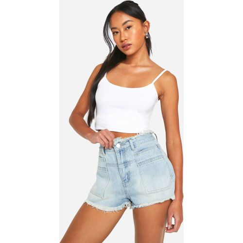 Short En Jean À Poches Contrastantes - 36 - boohoo - Modalova
