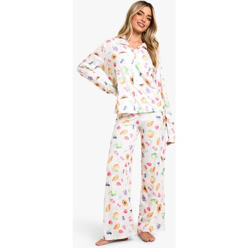 Ensemble De Pyjama À Imprimé Fruit - 38 - boohoo - Modalova