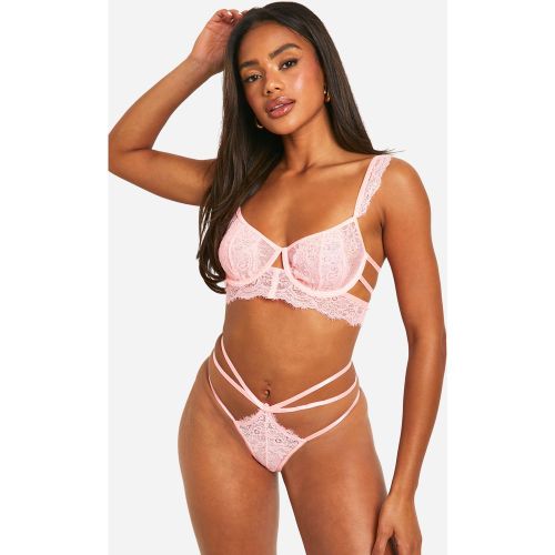 Ensemble À Découpe Avec Soutien-Gorge Et String - L - boohoo - Modalova