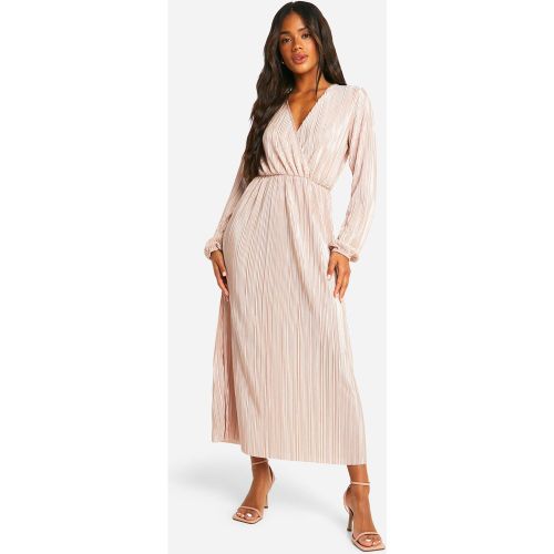 Robe Mi-Longue Plissée - 38 - boohoo - Modalova