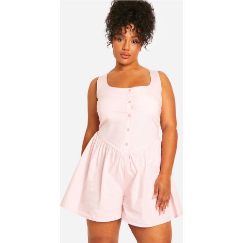 Grande Taille - Combishort Corset - 48 - boohoo - Modalova