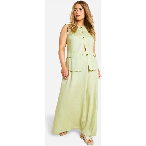 Grande Taille - Ensemble Avec Gilet Sans Manches Et Jupe Longue - 44 - boohoo - Modalova