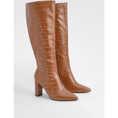 Bottes Hautes Pointues À Talon - Pointure Large - 37 - boohoo - Modalova