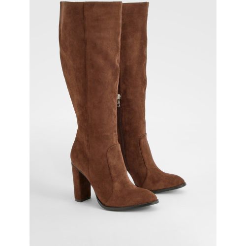 Bottes Hautes À Bout Rond - 36 - boohoo - Modalova