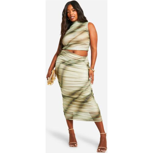 Grande Taille - Jupe Longue Froncée - 44 - boohoo - Modalova