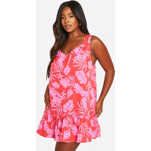 Grande Taille - Robe Courte À Volants - 46 - boohoo - Modalova