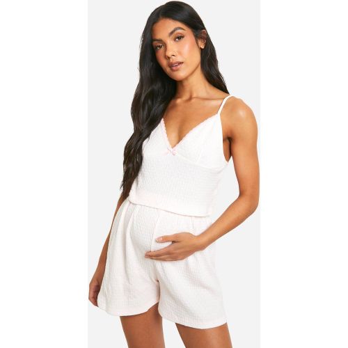 Maternité - Ensemble De Pyjama Avec Caraco À Dentelle Et Short - 36 - boohoo - Modalova