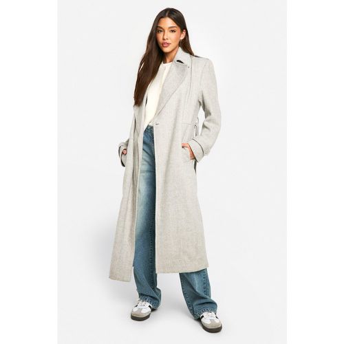 Trench Effet Laine Texturée - 38 - boohoo - Modalova