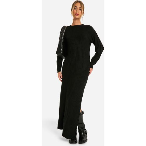 Robe Longue Côtelée À Fente - S - boohoo - Modalova