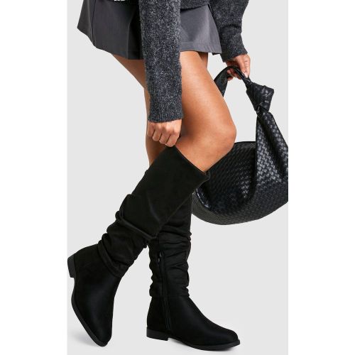 Bottes Hautes Froncées - Pointure Large - 39 - boohoo - Modalova