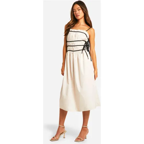 Tall" - Robe Mi-Longue Froncée - 36 - boohoo - Modalova