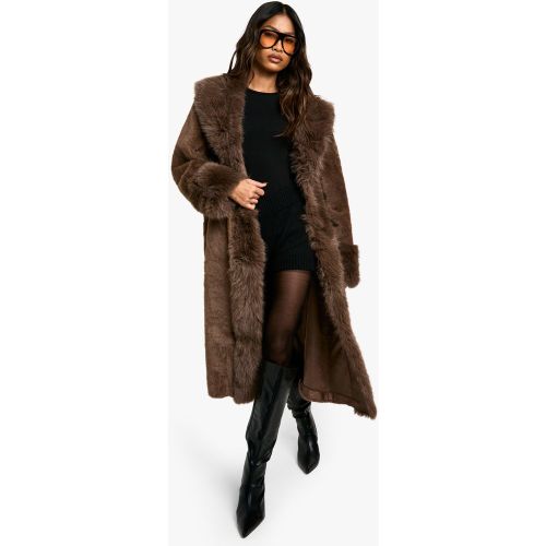 Manteau Long En Synthétique - 38 - boohoo - Modalova