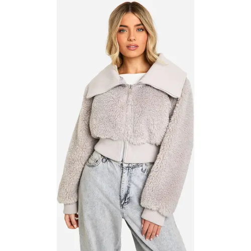 Bomber En Fausse Fourrure - 36 - boohoo - Modalova