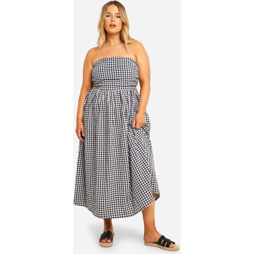 Grande Taille - Robe Mi-Longue Froncée - 44 - boohoo - Modalova