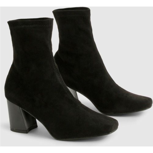 Bottines Chaussettes À Talon Évasé - Pointure Large - 38 - boohoo - Modalova