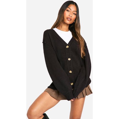 Cardigan Oversize À Coutures Apparentes - S - boohoo - Modalova