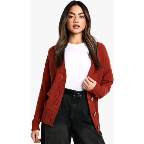 Cardigan Oversize En Maille Côtelée Premium - S - boohoo - Modalova