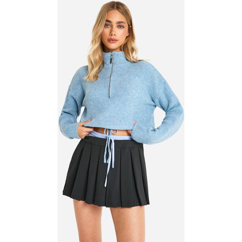 Pull Zippé À Col Cheminée - L - boohoo - Modalova