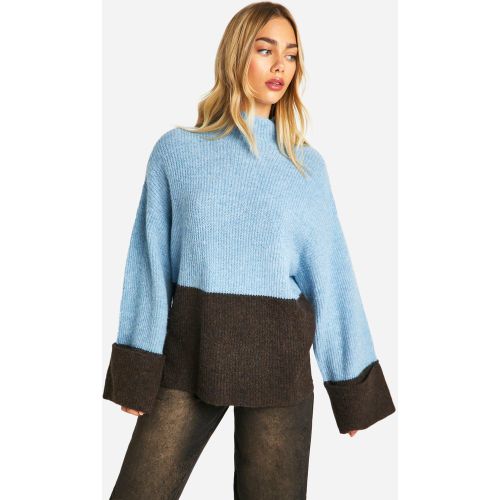 Pull Color Block À Col Roulé - S - boohoo - Modalova