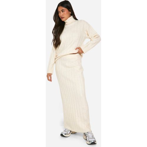 Ensemble Avec Pull À Col Roulé Et Jupe Longue - Blanc Écru - S, Blanc Écru - boohoo - Modalova